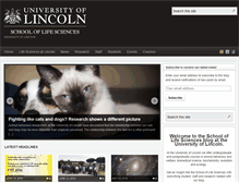 Tablet Screenshot of lifesciences.blogs.lincoln.ac.uk