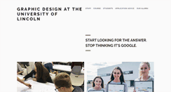 Desktop Screenshot of graphicdesign.lincoln.ac.uk