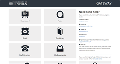 Desktop Screenshot of gateway.lincoln.ac.uk