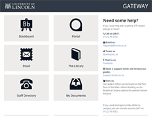 Tablet Screenshot of gateway.lincoln.ac.uk