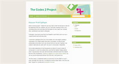 Desktop Screenshot of codex2project.blogs.lincoln.ac.uk