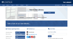 Desktop Screenshot of library.lincoln.ac.uk