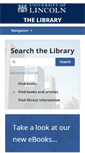 Mobile Screenshot of library.lincoln.ac.uk