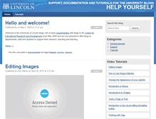 Tablet Screenshot of help.blogs.lincoln.ac.uk