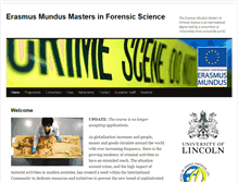 Tablet Screenshot of forensicerasmusmundus.blogs.lincoln.ac.uk