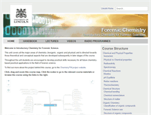 Tablet Screenshot of forensicchemistry.lincoln.ac.uk